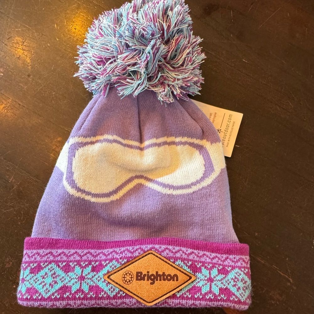 NWT Brighton Junior Goggle Lavender and Magenta Kids Beanie